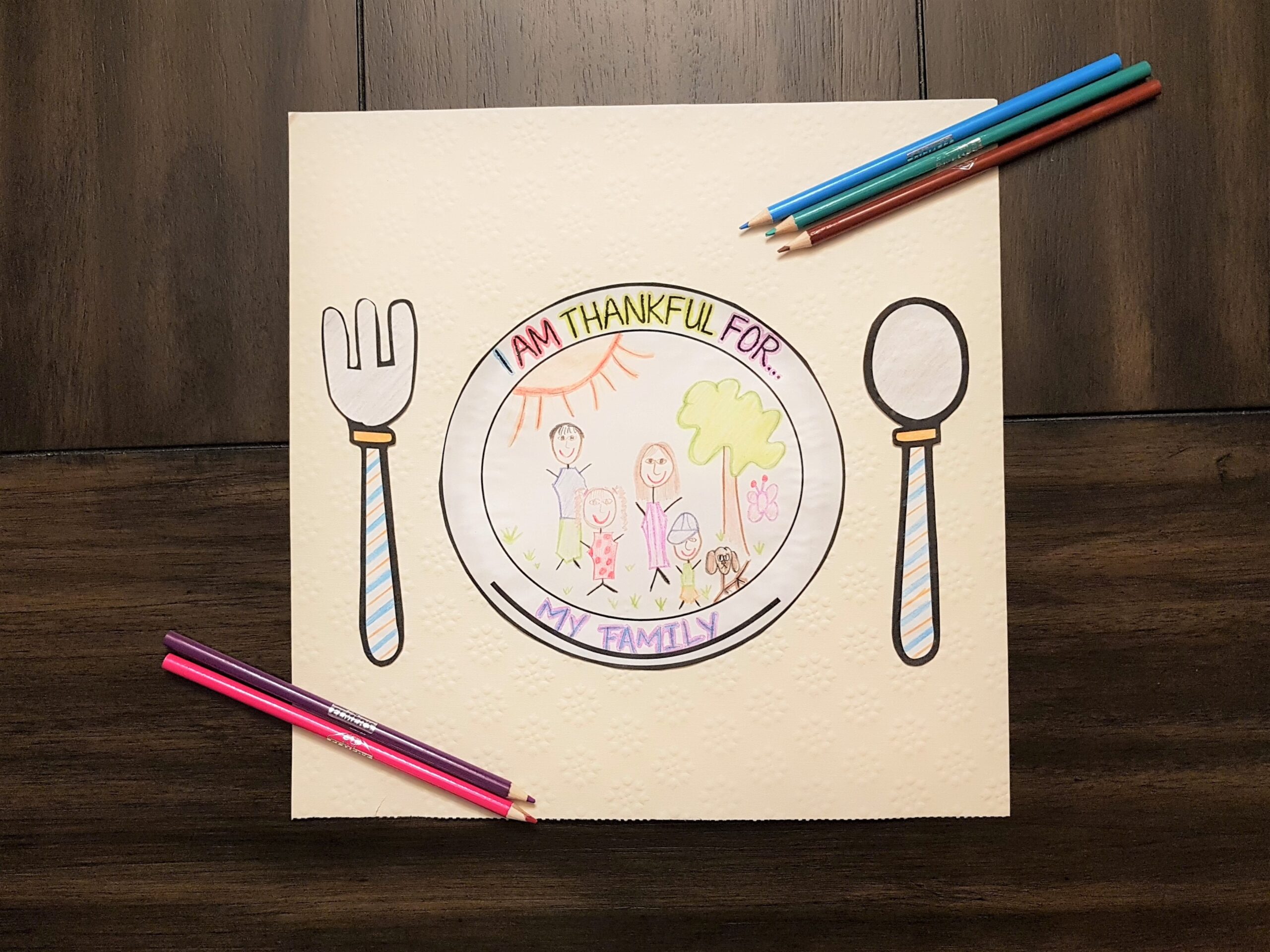 Kids Thanksgiving Placemat (Free Printable!)