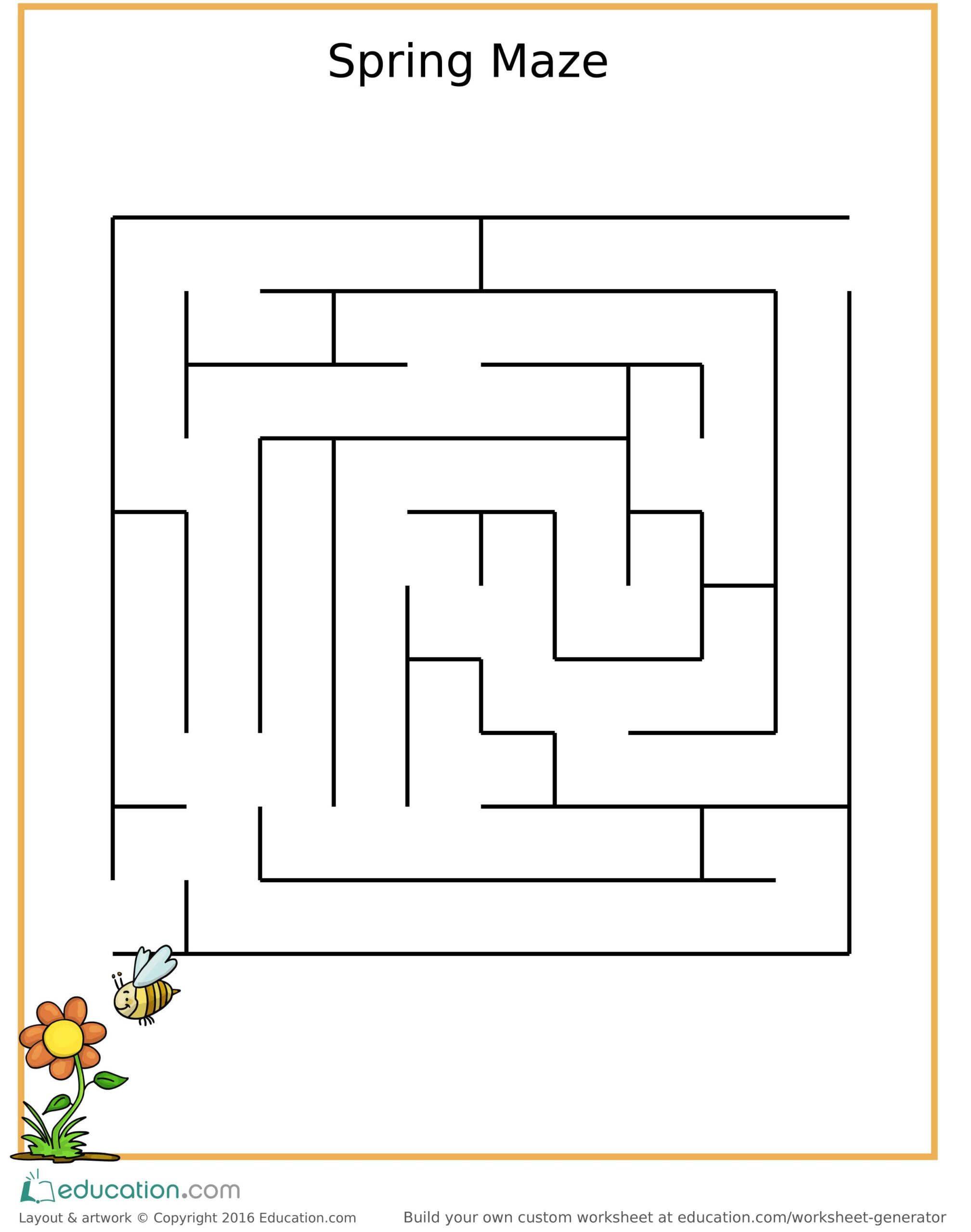 Fun Spring Maze for Children! (Free Printable)